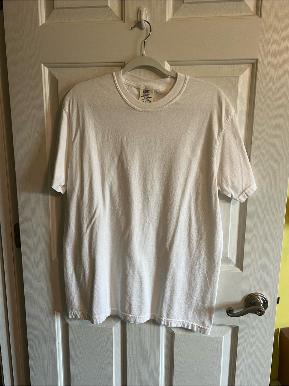Comfort Color Classic White Crew Neck T-Shirt New